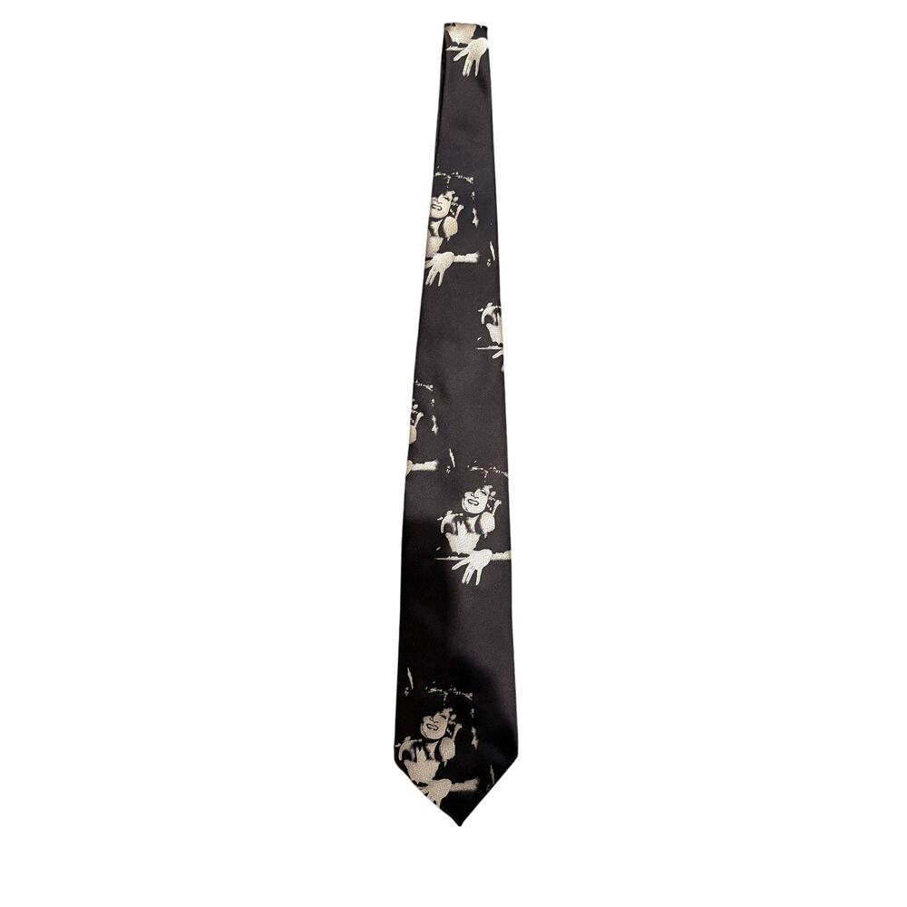 Vintage Brown Liebert Man's Tie with Lady Silhouette Figure 4" Wide